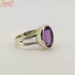 Natural Amethyst Sterling Silver Ring - Image 5