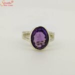 Natural Amethyst Sterling Silver Ring