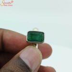 Natural Emerald Ring, Panna Gemstone Ring - Image 3