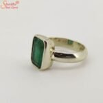 Natural Emerald Ring, Panna Gemstone Ring - Image 4