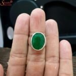 Oval Emerald Ring, Natural Panna Gemstone Ring - Image 2