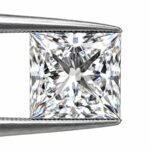 Princess Cut IGI Certified CVD Lab Grown Diamond with brilliant square shape and sparkling facets at Pure Gems World.
