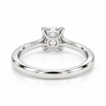 Back view of Eternal Twist Moissanite Solitaire Ring showing 925 sterling silver band and gemstone setting