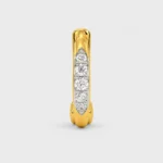 Starlit Lab Grown Diamond Nose Ring angled view with round diamonds