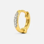 Starlit Lab Grown Diamond Nose Ring front view with round lab grown diamonds