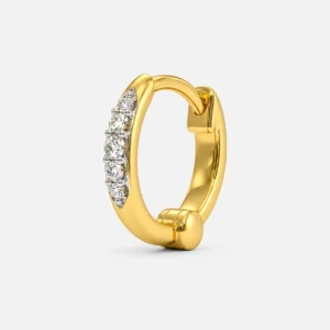 Starlit Lab Grown Diamond Nose Ring front view with round lab grown diamonds