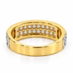 Timeless Grandeur Lab Grown Diamond Ring for Men Back View