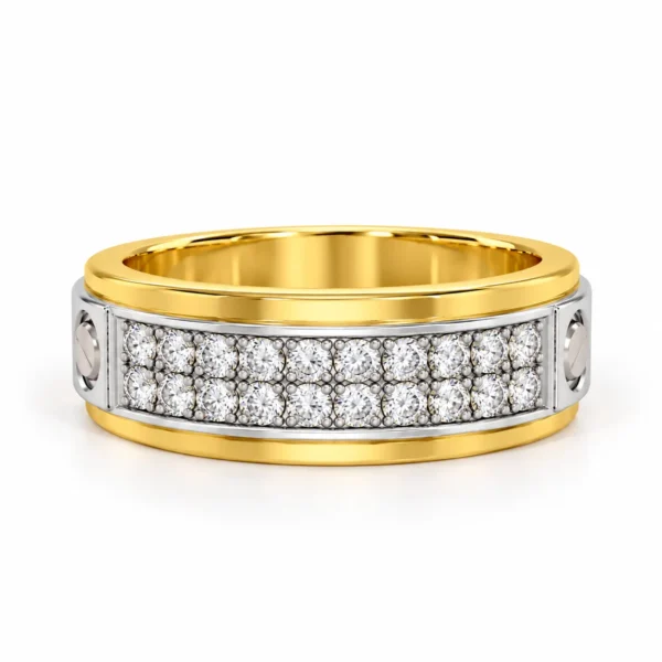 Timeless Grandeur Lab Grown Diamond Ring for Men Front View