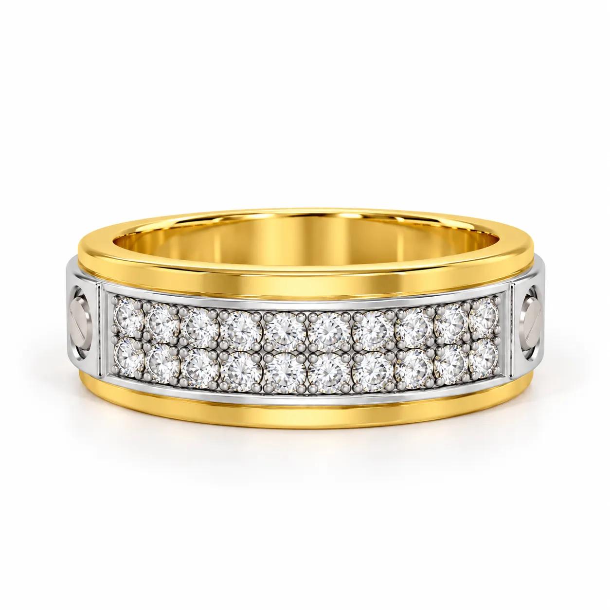Timeless Grandeur Lab Grown Diamond Ring for men Timeless Grandeur Lab Grown Diamond Ring for Men Front View