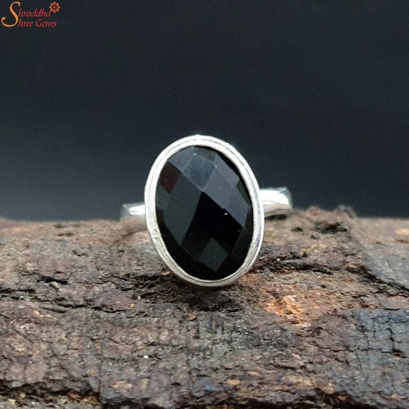 black-onyx-silver-ring-2.jpg Black Onyx Ring, Sterling Silver Onyx Ring - Image 1
