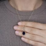 Blue Sapphire Gemstone Pendant, September Birthstone Pendant - Image 10