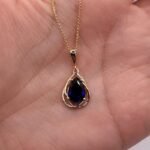 Blue Sapphire Gemstone Pendant, September Birthstone Pendant