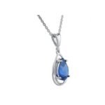 Blue Sapphire Gemstone Pendant, September Birthstone Pendant - Image 9