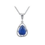 Blue Sapphire Gemstone Pendant, September Birthstone Pendant - Image 8