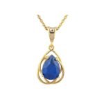 Blue Sapphire Gemstone Pendant, September Birthstone Pendant - Image 7