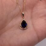 Blue Sapphire Gemstone Pendant, September Birthstone Pendant - Image 5