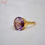 Oval Shape Amethyst Gemstone Ring - Image 3