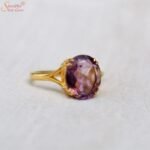 Oval Shape Amethyst Gemstone Ring - Image 4