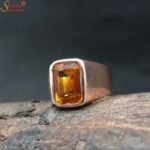 Natural Citrine Sterling Silver Ring, Sunela Ring - Image 3