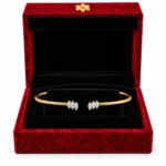 18K Gold Six Marquise Lab Grown Diamond Open Bracelet for Women - Image 4