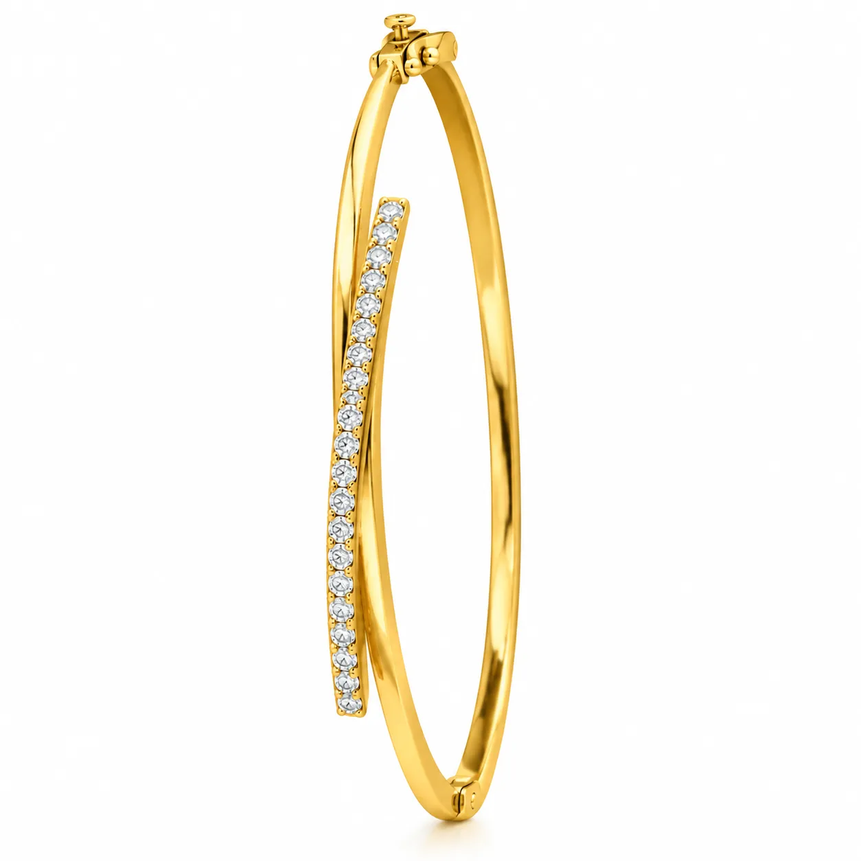 18K Gold Curved Line Lab Grown Diamond Bracelet 18K Gold Curved Line Lab Grown Diamond Bracelet for Women