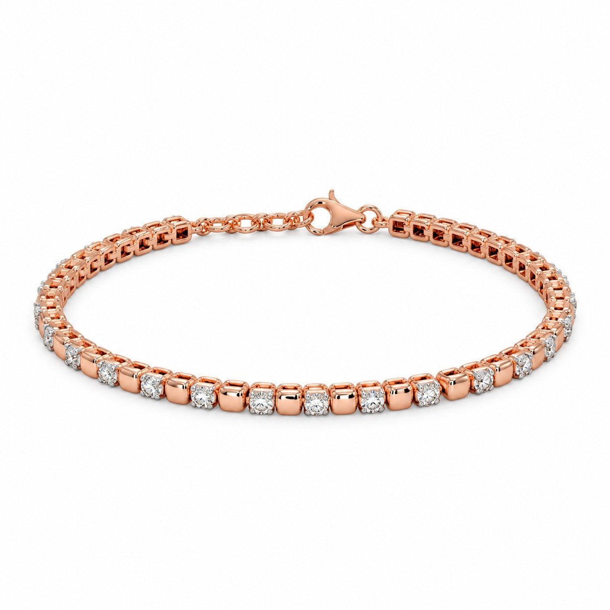 18K Gold Beaded Lab Grown Diamond Tennis Bracelet – Pure Gems World 18K Gold Beaded Lab Grown Diamond Tennis Bracelet for Women