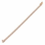 18K Gold Round Link Lab-Grown Diamond Tennis Bracelet for Women