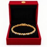 18K Gold Infinity Link Lab-Grown Diamond Tennis Bracelet for Women