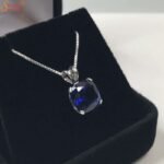 Natural Cushion Shape Blue Sapphire (Neelam) Pendant - Image 2