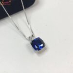 Natural Cushion Shape Blue Sapphire (Neelam) Pendant - Image 4