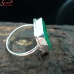 Dark Green Emerald Ring, Panna Gemstone Ring - Image 3