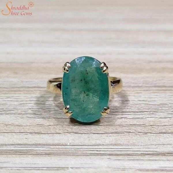 Natural Emerald (Panna) Gemstone Ring