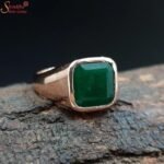 Green Emerald Ring, Unheated Panna Gemstone Ring - Image 3