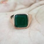 Green Emerald Ring, Unheated Panna Gemstone Ring - Image 4