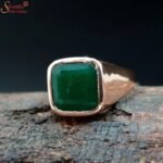 Green Emerald Ring, Unheated Panna Gemstone Ring