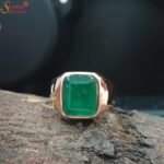 Men's Emerald Ring, Panna Gemstone Ring - Image 3