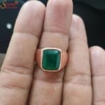 Men's Emerald Ring, Panna Gemstone Ring - Image 2