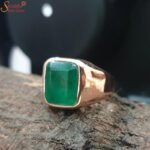 Men's Emerald Ring, Panna Gemstone Ring
