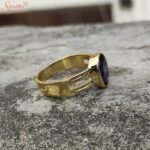 Certified Iolite Gemstone Ring In Panchdhatu - Image 4