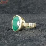 Natural Emerald Ring, Panna Gemstone Panchdhatu Ring - Image 4