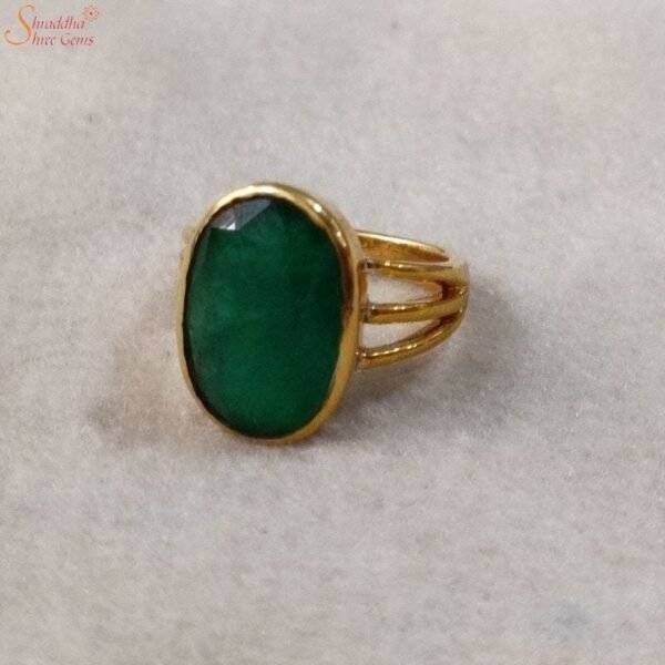 Natural Emerald Panchdhatu Ring, Panna Ring