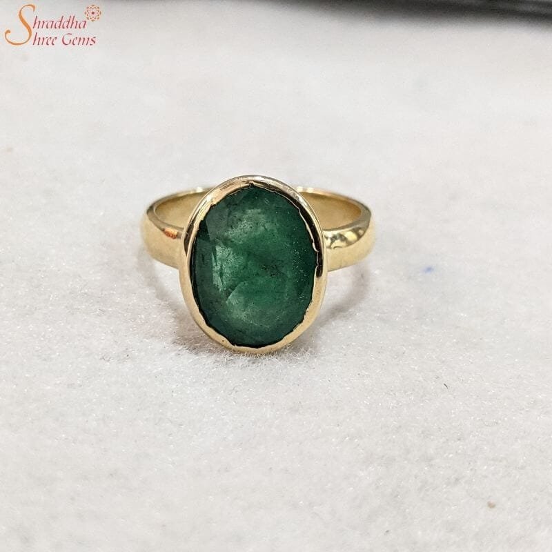 natural-emerald-panna-gemstone-ring-3-2.jpg Unheated Emerald Ring, Panna Gemstone Ring - Image 1