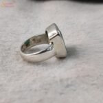 Natural Emerald Silver Ring, Panna Gemstone Ring - Image 6