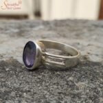 Certified Iolite Gemstone Ring In Sterling Silver - Image 3
