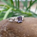 Natural Iolite Gemstone Sterling Silver Ring, Kaka Neeli Ring - Image 5