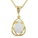 Opal Necklace, Teardrop October Birthstone Necklace - Image 5
