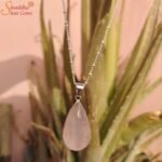 Natural Pear Shape Rose Quartz Pendant, Love Pendant - Image 5