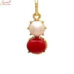 Pearl And Coral (Munga) Gemstone Pendant - Image 3