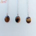 Natural Tiger's Eye Pendant, Gemstone Necklace - Image 3
