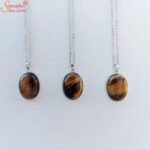 Natural Tiger's Eye Pendant, Gemstone Necklace
